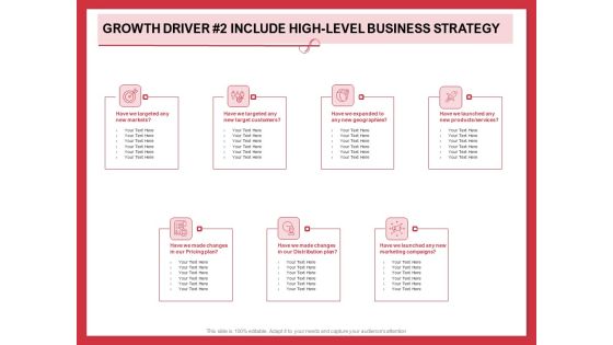 Implementing Compelling Marketing Channel Growth Driver 2 Include High Level Business Strategy Ideas PDF