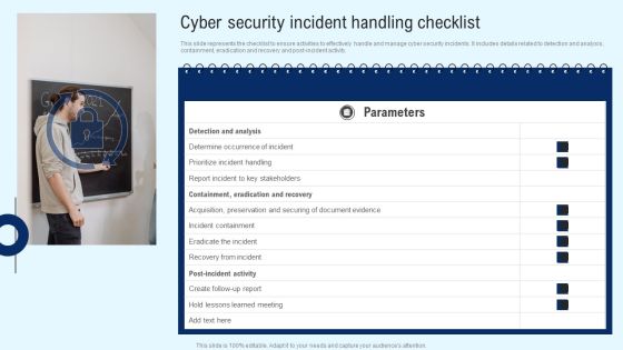 Implementing Cyber Security Incident Cyber Security Incident Handling Checklist Designs PDF Implementing Cyber Security Incident Cyber Security Incident Handling Checklist Designs PDF