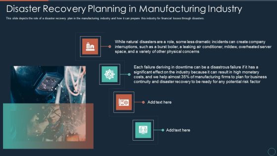 Implementing DRP IT Disaster Recovery Planning In Manufacturing Industry Ppt PowerPoint Presentation File Portfolio PDF Implementing DRP IT Disaster Recovery Planning In Manufacturing Industry Ppt PowerPoint Presentation File Portfolio PDF