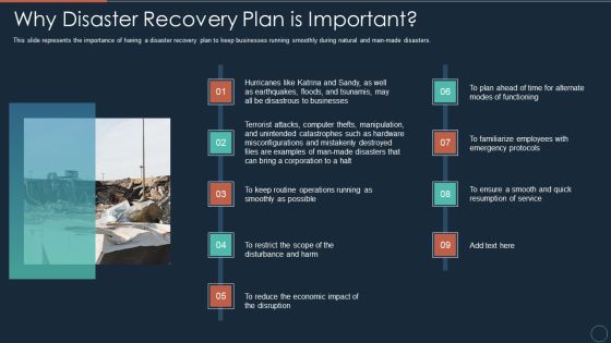 Implementing DRP IT Why Disaster Recovery Plan Is Important Ppt PowerPoint Presentation Summary Graphic Tips PDF Implementing DRP IT Why Disaster Recovery Plan Is Important Ppt PowerPoint Presentation Summary Graphic Tips PDF