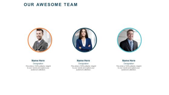 Implementing Digital Asset Management Our Awesome Team Ppt Show Graphics Template PDF
