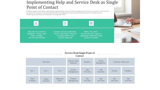 Implementing Help And Service Desk As Single Point Of Contact Brochure PDF Implementing Help And Service Desk As Single Point Of Contact Brochure PDF