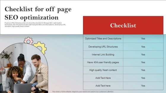 Implementing On Site Seo Strategy To Expand Customer Reach Checklist For Off Page Seo Introduction PDF Implementing On Site Seo Strategy To Expand Customer Reach Checklist For Off Page Seo Introduction PDF