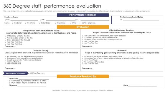 Implementing Succession Planning 360 Degree Staff Performance Evaluation Diagrams PDF Implementing Succession Planning 360 Degree Staff Performance Evaluation Diagrams PDF
