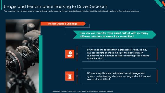 Implementing Visual Narrative Through DAM Software Usage And Performance Tracking To Drive Decisions Clipart PDF