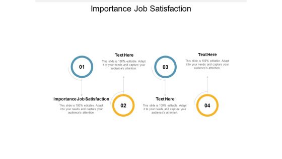 Importance Job Satisfaction Ppt PowerPoint Presentation File Skills Cpb
