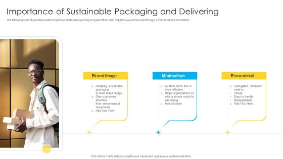 Importance Of Sustainable Packaging And Delivering Formats PDF Importance Of Sustainable Packaging And Delivering Formats PDF