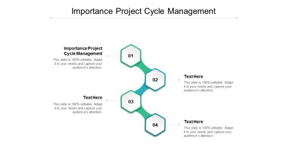 Importance Project Cycle Management Ppt PowerPoint Presentation Pictures Influencers Cpb Importance Project Cycle Management Ppt PowerPoint Presentation Pictures Influencers Cpb