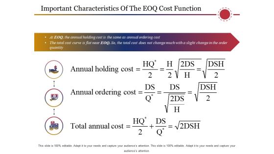 Important Characteristics Of The Eoq Cost Function Ppt PowerPoint Presentation Infographic Template Maker Important Characteristics Of The Eoq Cost Function Ppt PowerPoint Presentation Infographic Template Maker