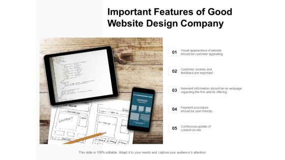 Important Features Of Good Website Design Company Ppt PowerPoint Presentation Icon Elements Important Features Of Good Website Design Company Ppt PowerPoint Presentation Icon Elements
