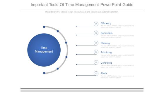 Important Tools Of Time Management Powerpoint Guide