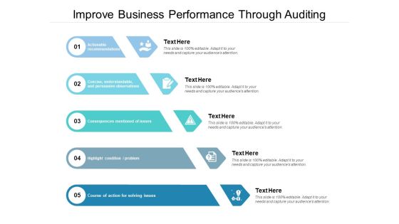 Improve Business Performance Through Auditing Ppt PowerPoint Presentation Slides Background Image