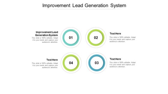 Improvement Lead Generation System Ppt PowerPoint Presentation Layouts Slideshow Cpb Improvement Lead Generation System Ppt PowerPoint Presentation Layouts Slideshow Cpb