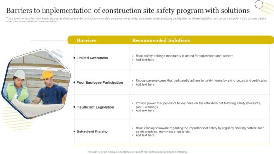 Improvement Of Safety Performance At Construction Site Barriers To Implementation Brochure PDF Improvement Of Safety Performance At Construction Site Barriers To Implementation Brochure PDF