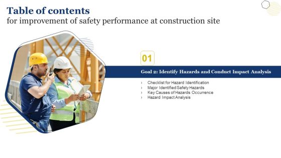 Improvement Of Safety Performance At Construction Site Table Of Contents Microsoft PDF