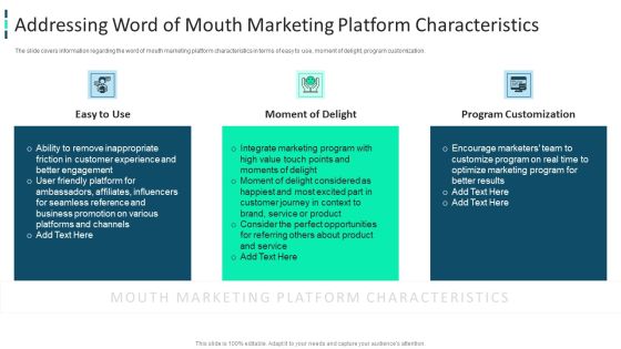 Improving Brand Awareness Through WOM Marketing Addressing Word Of Mouth Marketing Platform Characteristics Sample PDF Improving Brand Awareness Through WOM Marketing Addressing Word Of Mouth Marketing Platform Characteristics Sample PDF