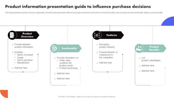 Improving Buyer Journey Through Strategic Customer Engagement Product Information Presentation Guide Icons PDF Improving Buyer Journey Through Strategic Customer Engagement Product Information Presentation Guide Icons PDF