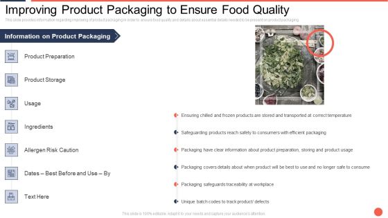 Improving Product Packaging To Ensure Food Quality Assuring Food Quality And Hygiene Topics PDF