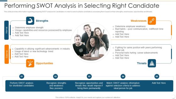Improvising Hiring Process Performing Swot Analysis In Selecting Right Candidate Brochure PDF Improvising Hiring Process Performing Swot Analysis In Selecting Right Candidate Brochure PDF