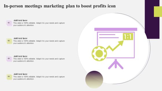 In Person Meetings Marketing Plan To Boost Profits Icon Designs PDF