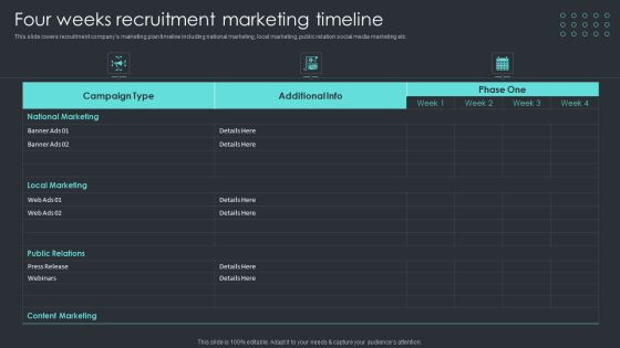 Inbound Recruiting Methodology Four Weeks Recruitment Marketing Timeline Introduction PDF Inbound Recruiting Methodology Four Weeks Recruitment Marketing Timeline Introduction PDF