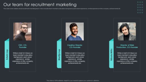 Inbound Recruiting Methodology Our Team For Recruitment Marketing Brochure PDF Inbound Recruiting Methodology Our Team For Recruitment Marketing Brochure PDF