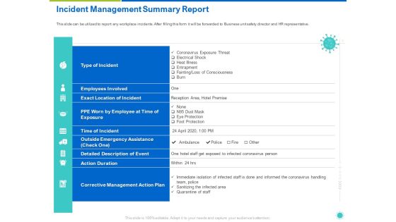 Incident Management Summary Report Ppt Infographic Template Tips PDF Incident Management Summary Report Ppt Infographic Template Tips PDF