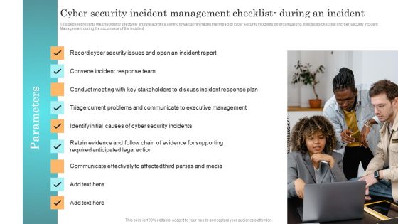 Incident Response Techniques Deployement Cyber Security Incident Management Checklist During An Incident Professional PDF Incident Response Techniques Deployement Cyber Security Incident Management Checklist During An Incident Professional PDF