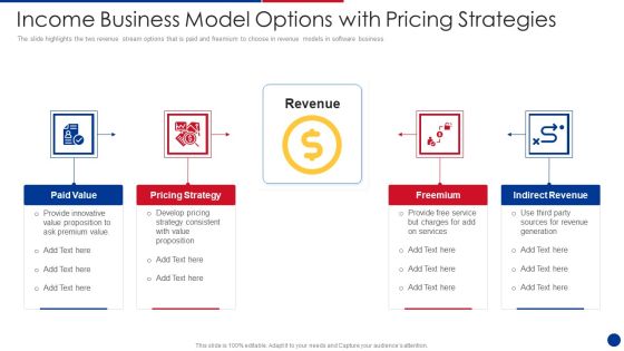 Income Business Model Options With Pricing Strategies Structure PDF Income Business Model Options With Pricing Strategies Structure PDF