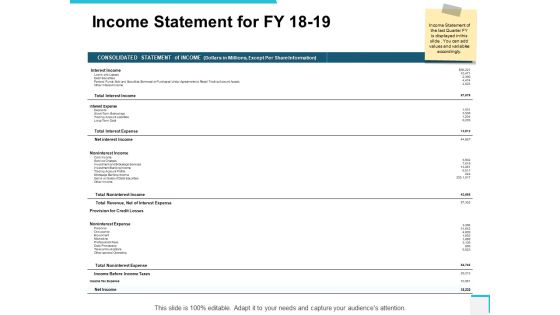 Income Statement For Fy 18 To 19 Expense Ppt PowerPoint Presentation Layouts Graphic Tips Income Statement For Fy 18 To 19 Expense Ppt PowerPoint Presentation Layouts Graphic Tips