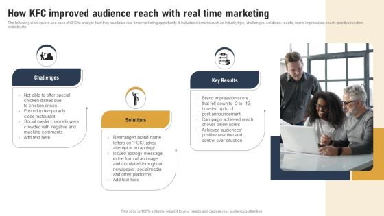 Incorporating Real Time Marketing For Improved Consumer How Kfc Improved Audience Reach Icons PDF Incorporating Real Time Marketing For Improved Consumer How Kfc Improved Audience Reach Icons PDF