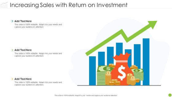 Increasing Sales With Return On Investment Icons PDF
