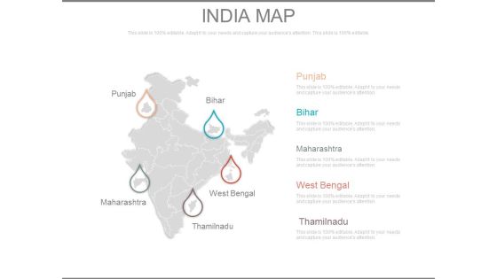 India Map Ppt Slide