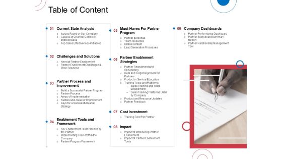 Indirect Channel Marketing Initiatives Table Of Content Graphics PDF Indirect Channel Marketing Initiatives Table Of Content Graphics PDF