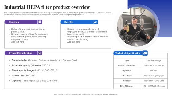 Industrial HEPA Filter Product Overview Portrait PDF Industrial HEPA Filter Product Overview Portrait PDF