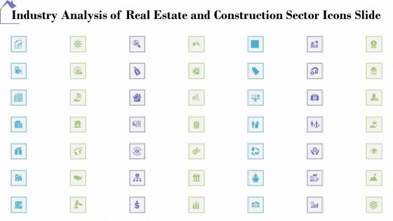 Industry Analysis Of Real Estate And Construction Sector Icons Slide Portrait PDF