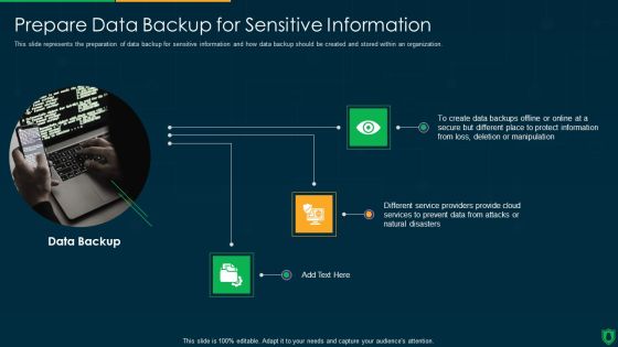 Info Security Prepare Data Backup For Sensitive Information Ppt PowerPoint Presentation File Rules PDF