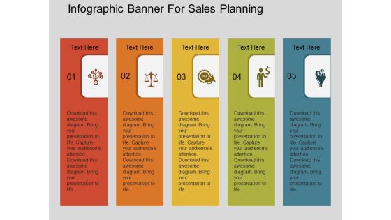 Infographic Banner For Sales Planning Powerpoint Template