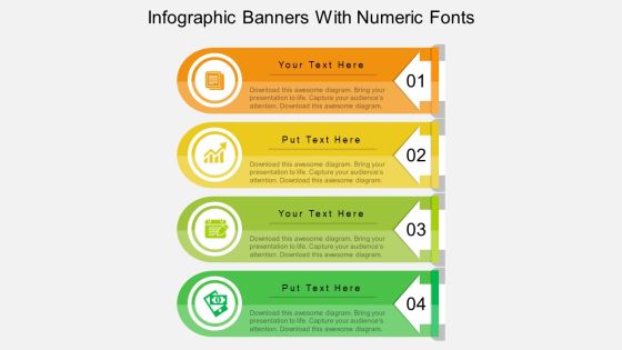 Infographic Banners With Numeric Fonts PowerPoint Template Infographic Banners With Numeric Fonts PowerPoint Template