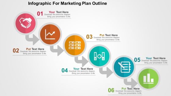 Infographic For Marketing Plan Outline PowerPoint Template