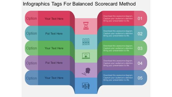 Infographics Tags For Balanced Scorecard Method Powerpoint Template Infographics Tags For Balanced Scorecard Method Powerpoint Template
