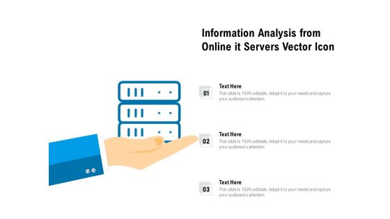 Information Analysis From Online It Servers Vector Icon Ppt PowerPoint Presentation Gallery Examples PDF