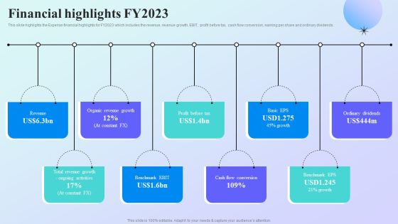 Information Analytics Company Outline Financial Highlights FY2023 Summary PDF