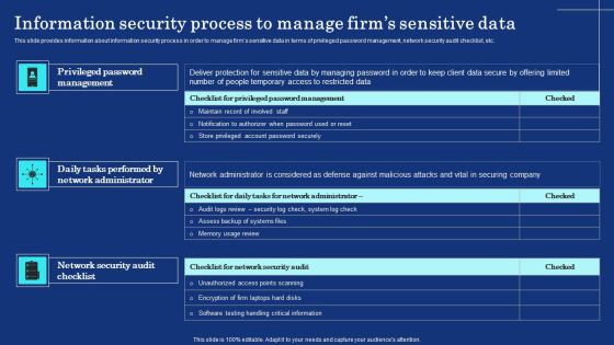 Information Security Process To Manage Firms Sensitive Data Mockup PDF Information Security Process To Manage Firms Sensitive Data Mockup PDF