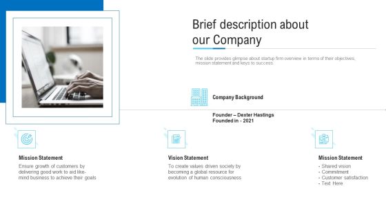 Information Technology Facility Flow Administration Brief Description About Our Company Brochure PDF