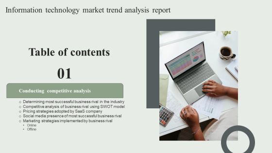 Information Technology Market Trend Analysis Report Table Of Contents Ppt PowerPoint Presentation File Slides PDF