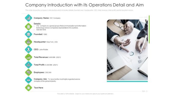 Infrastructure Administration Procedure Maturity Model Company Introduction With Its Operations Detail And Aim Pictures PDF Infrastructure Administration Procedure Maturity Model Company Introduction With Its Operations Detail And Aim Pictures PDF