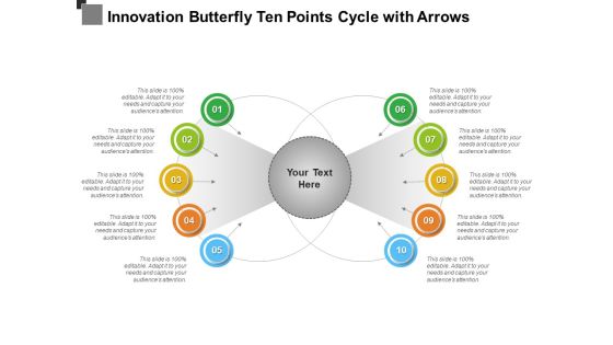 Innovation Butterfly Ten Points Cycle With Arrows Ppt PowerPoint Presentation Outline Ideas PDF Innovation Butterfly Ten Points Cycle With Arrows Ppt PowerPoint Presentation Outline Ideas PDF