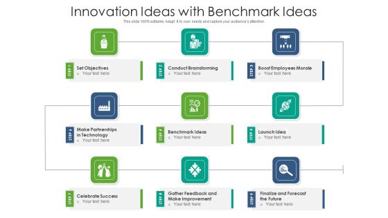 Innovation Ideas With Benchmark Ideas Ppt PowerPoint Presentation Gallery Visual Aids PDF Innovation Ideas With Benchmark Ideas Ppt PowerPoint Presentation Gallery Visual Aids PDF
