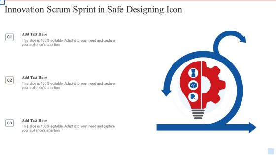 Innovation Scrum Sprint In Safe Designing Icon Diagrams PDF